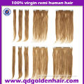 2014 Golden Hair Best Selling 220g Remy Clip in Hair Extension